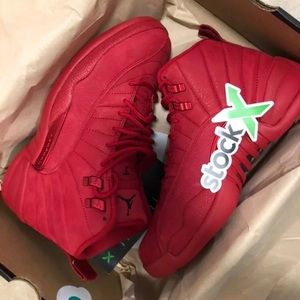All red Jordan 12
